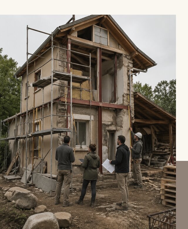 Реконструкция загородного дома под ключ в Белогорске от бюро