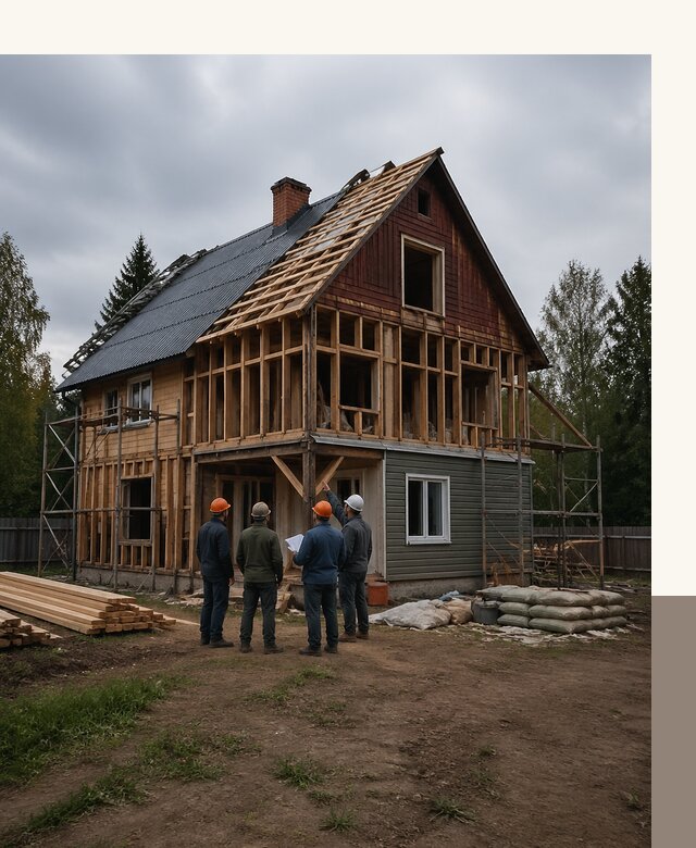 Реконструкция дачного дома в Белогорске под ключ с проектом