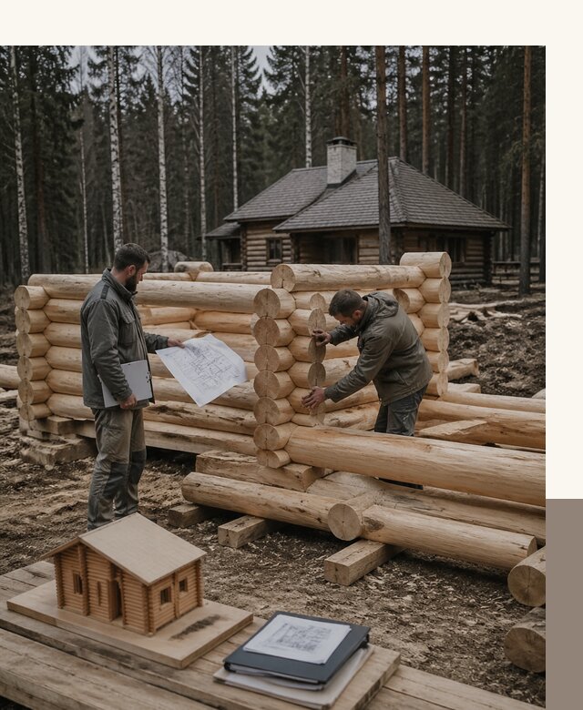 Проектирование и строительство домов из бревна в Белогорске